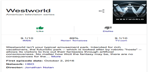 google knowledge graph like dislike bouton top